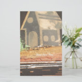 Zuhause Sweet Zuhause Art Print Briefpapier (Stehend Vorderseite)