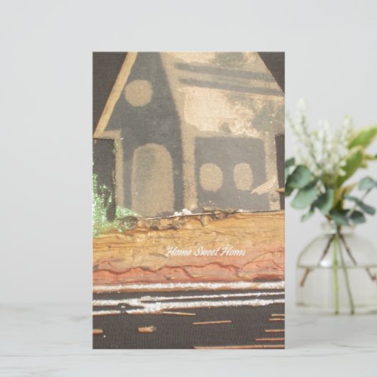 Zuhause Sweet Zuhause Art Print Briefpapier (Stehend Vorderseite)