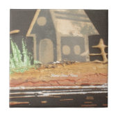 Zuhause Sweet Zuhause Art Print Fliese (Vorderseite)