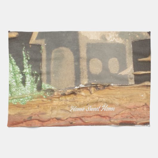 Zuhause Sweet Zuhause Art Print Geschirrtuch (Horizontal)