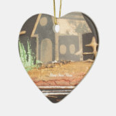 Zuhause Sweet Zuhause Art Print Keramik Ornament (Links)