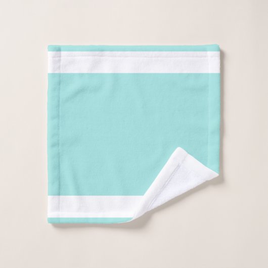 Zuhause Sweet Zuhause auf Aquamarin & weiß Badhandtuch Set (Waschlappen)