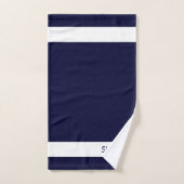 Zuhause Sweet Zuhause auf Navy Blue Bath Handtuch Badhandtuch Set (Handtuch)