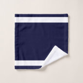 Zuhause Sweet Zuhause auf Navy Blue Bath Handtuch  Badhandtuch Set (Waschlappen)