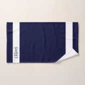 Zuhause Sweet Zuhause auf Navy Blue Bath Handtuch Badhandtuch Set (Handtuch)