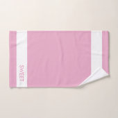 Zuhause Sweet Zuhause auf Rose Gold & Weiß Badhandtuch Set (Handtuch)