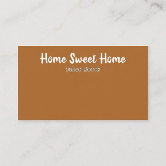 Zuhause Sweet Zuhause Baked Goods Visitenkarte (Rückseite)