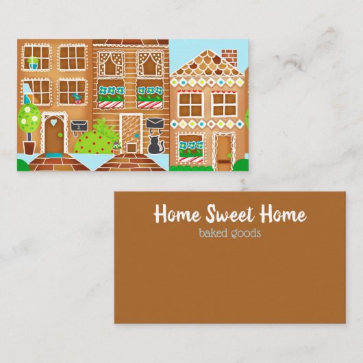Zuhause Sweet Zuhause Baked Goods Visitenkarte (Vorne/Hinten)