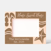 Zuhause Sweet Zuhause Beach Thema Geätzte Rahmen (Vorderseite)