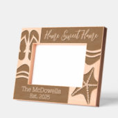 Zuhause Sweet Zuhause Beach Thema Geätzte Rahmen (Links)