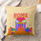 Zuhause Sweet Zuhause Beige Kissen (Decke)