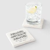 Zuhause Sweet Zuhause benutzerdefinierter Stein Un Steinuntersetzer (Seitenansicht)