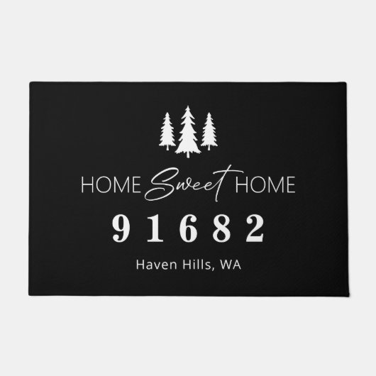Zuhause Sweet Zuhause, benutzerdefinierter Zip-Cod Fußmatte (Vorderseite)
