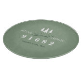 Zuhause Sweet Zuhause, benutzerdefinierter Zip-Cod Schneidebrett (Ecke)