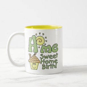 Zuhause Sweet Zuhause Birth! - Haus und Sonnensche Zweifarbige Tasse