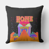 Zuhause Sweet Zuhause Black Kissen (Rückseite)