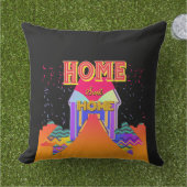 Zuhause Sweet Zuhause Black Kissen (Gras)