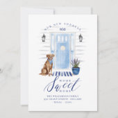 Zuhause Sweet Zuhause Blue Coastal Aquarelltür & H Ankündigung (Vorderseite)