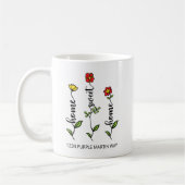 Zuhause Sweet Zuhause Blume Kaffeetasse (Links)