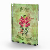Zuhause Sweet Zuhause Blume und Schmetterlinge Fotoblock (Rechts)