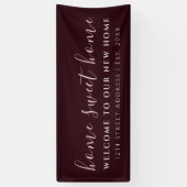 Zuhause Sweet Zuhause | Burgund | Party für die Ha Banner (Vertikal)