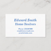 Zuhause Sweet Zuhause Business Card Visitenkarte (Rückseite)