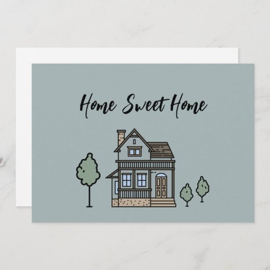 Zuhause Sweet Zuhause Business Dankeskarte (Vorne/Hinten)