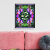 Zuhause Sweet Zuhause Butterfly Blume Abstrakt Leinwanddruck (Insitu (Wohnzimmer))