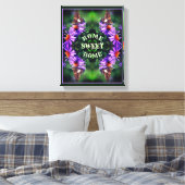 Zuhause Sweet Zuhause Butterfly Blume Abstrakt Leinwanddruck (Insitu (Schlafzimmer))