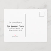 Zuhause Sweet Zuhause Cactus Ankündigungspostkarte (Rückseite)