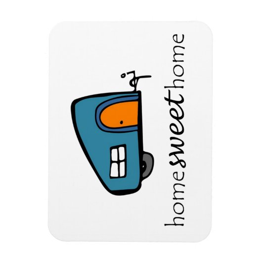 Zuhause Sweet Zuhause Camper Magnet (Vertikal)