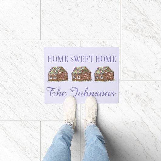 Zuhause Sweet Zuhause Candy Christmas Gingerbrot H Fußmatte (Indoor)