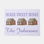 Zuhause Sweet Zuhause Candy Christmas Gingerbrot H Fußmatte (Vorderseite)