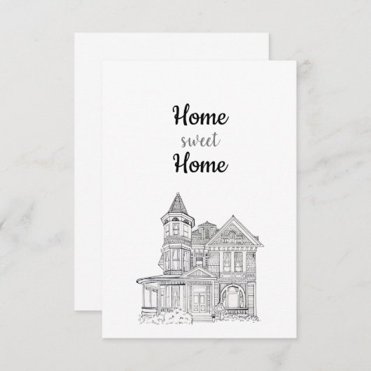 Zuhause Sweet Zuhause-Card Dankeskarte (Vorne/Hinten)