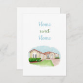 Zuhause Sweet Zuhause-Card Dankeskarte (Vorne/Hinten)
