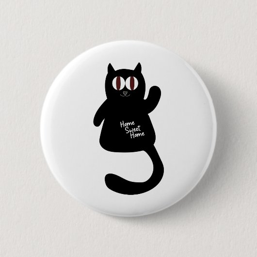 Zuhause Sweet Zuhause Cat Button (Vorderseite)