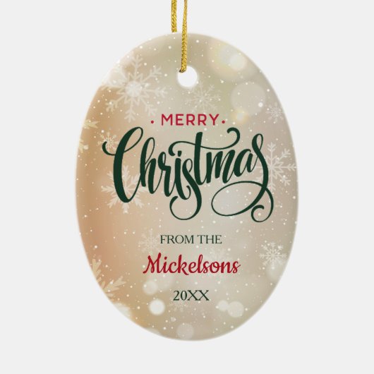 Zuhause Sweet Zuhause Christmas Birdhouse Keramik Ornament (Hinten)