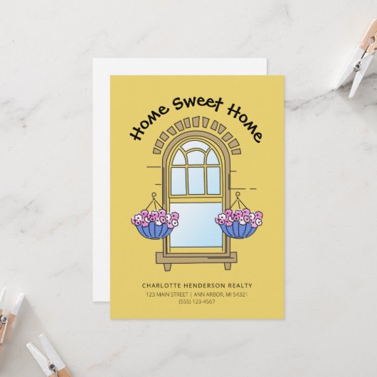Zuhause Sweet Zuhause Client Vielen Dank Karte (Vorderseite/Rückseite Beispiel)