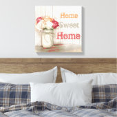 Zuhause Sweet Zuhause Country Mason Jar Wrapped Ca Leinwanddruck (Insitu (Schlafzimmer))