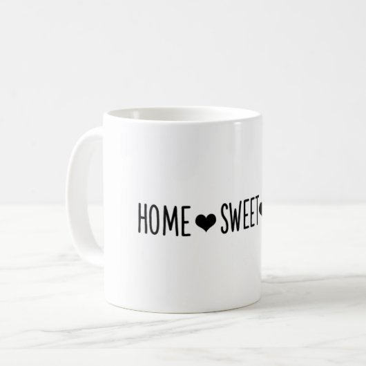 Zuhause Sweet Zuhause Custom Personalisiert Kaffeetasse (Vorderseite Links)