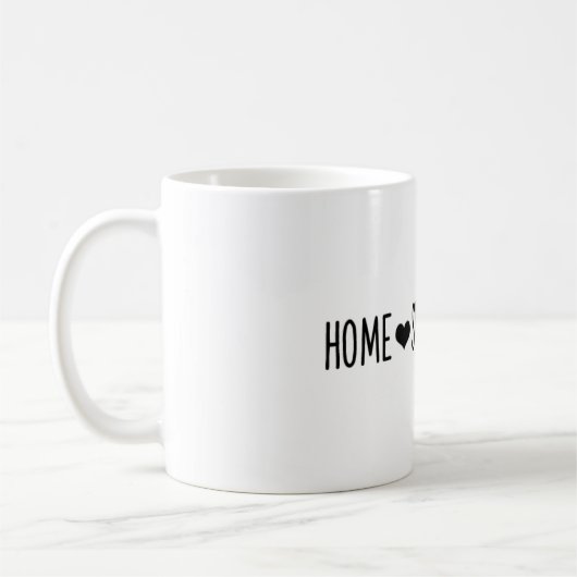 Zuhause Sweet Zuhause Custom Personalisiert Kaffeetasse (Links)