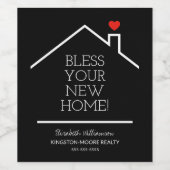 Zuhause Sweet Zuhause Custom Realtor Vielen Dank Weinetikett (Einzelnes Label)