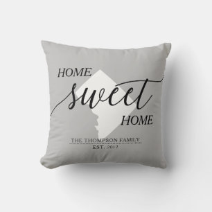 Zuhause Sweet Zuhause DC Staat Familienname Throw Kissen