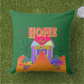 Zuhause Sweet Zuhause Dk Green Kissen (Gras)