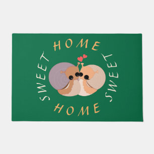 Zuhause Sweet Zuhause Doormat - Snail Couple Fußmatte