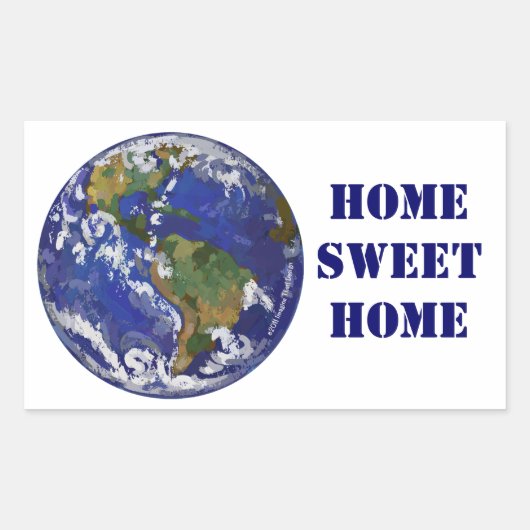 Zuhause Sweet Zuhause Earth Stickers (Vorderseite)
