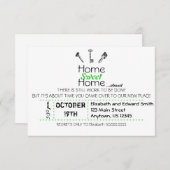 Zuhause Sweet Zuhause Einladung (Vorne/Hinten)