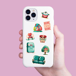 "Zuhause Sweet Zuhause" Erwärmung Stickers Set Aufkleber