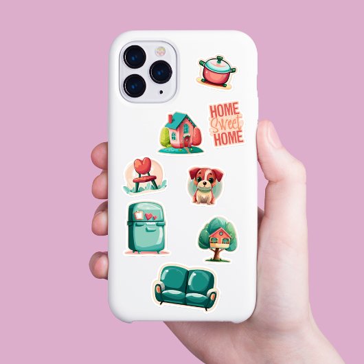 "Zuhause Sweet Zuhause" Erwärmung Stickers Set Aufkleber