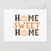 Zuhause Sweet Zuhause Fall Pumpkin Postcard Postkarte (Vorderseite)